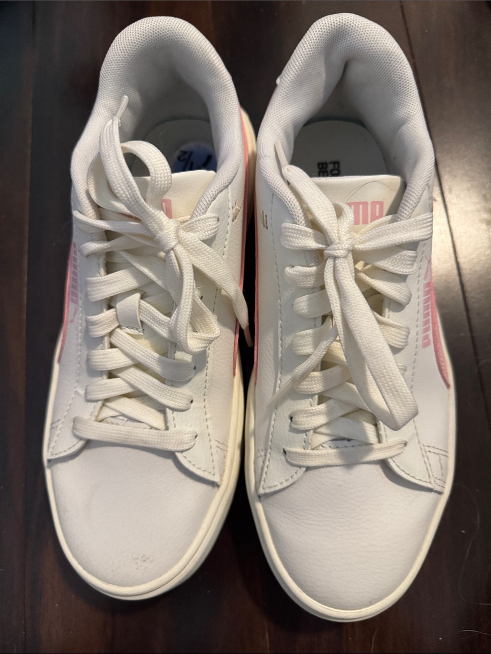 Puma White and Pink Women's Athletic Sneakers